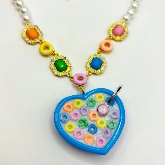 New Betsey Johnson CEREAL NECKLACE MULTI